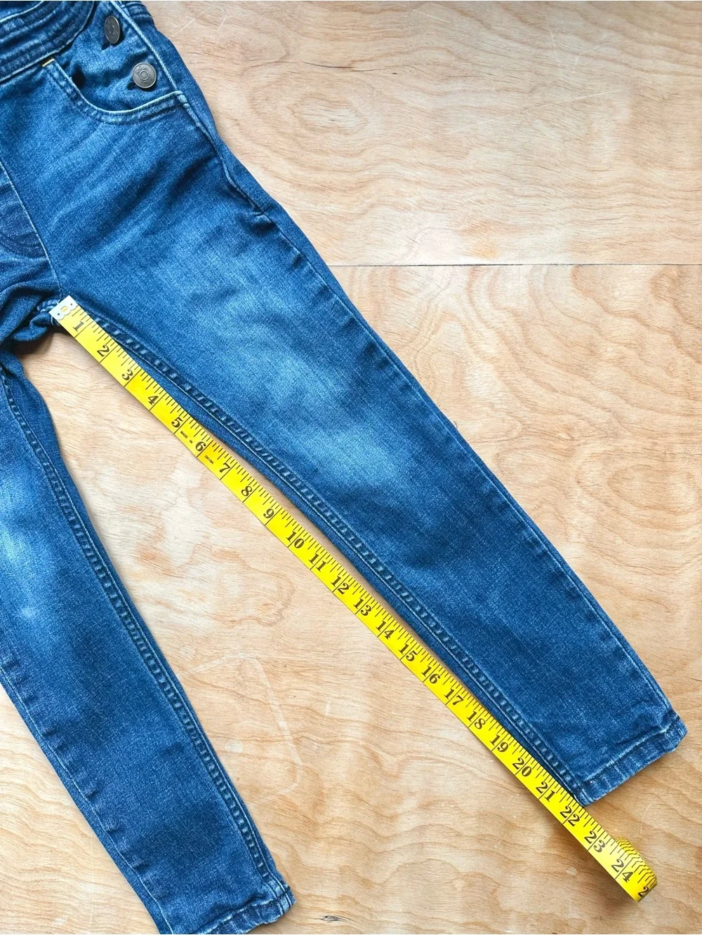 Boden Girls Denim Skinny Overalls Dungarees Size 7-8Y 128 Adjustable Straps